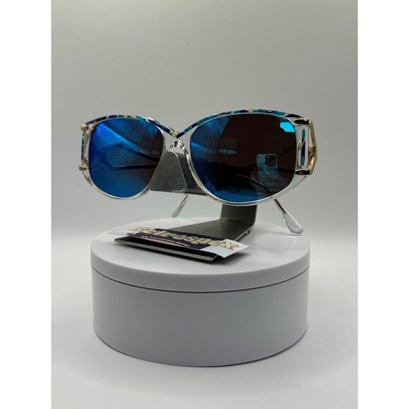 Vintage Oversize Sunglasses | NOS | Blue Mirror Lens | Oleg Cassini 1980s-1990s main image 9